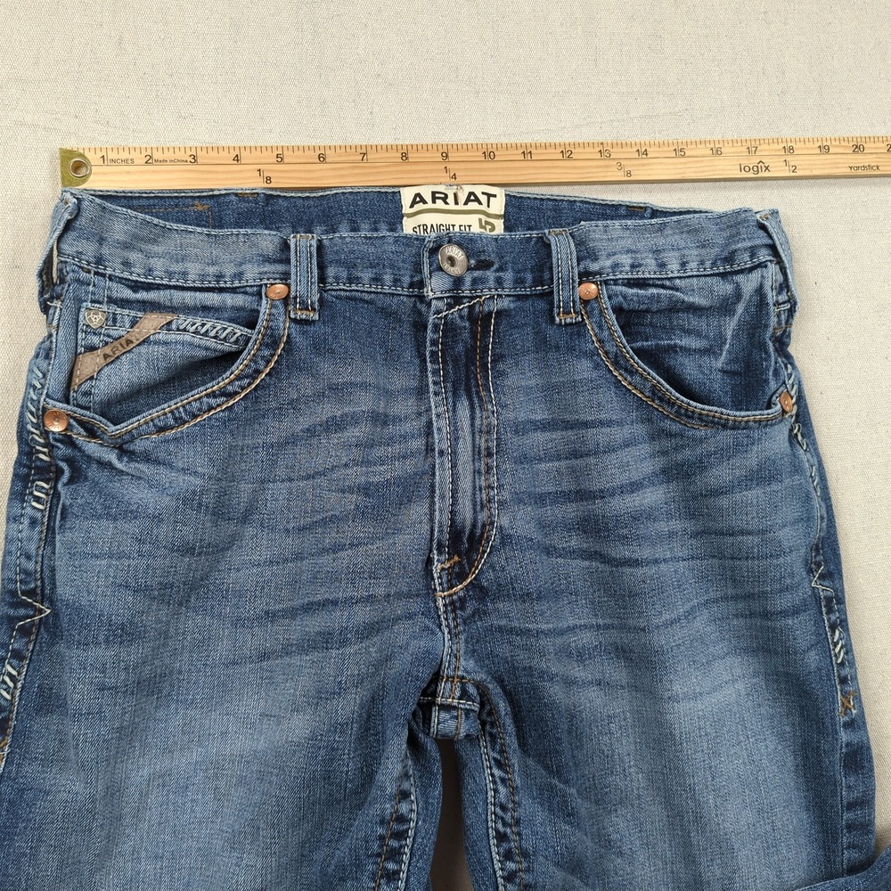 Ariat Jeans Mens 36x362 Blue M5 Stillwell Straight Western Cowboy Ranch Rodeo - Picture 7 of 16
